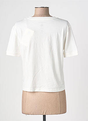 Tricou croială dreaptă mâneci scurte alb THINKING MU femeie
