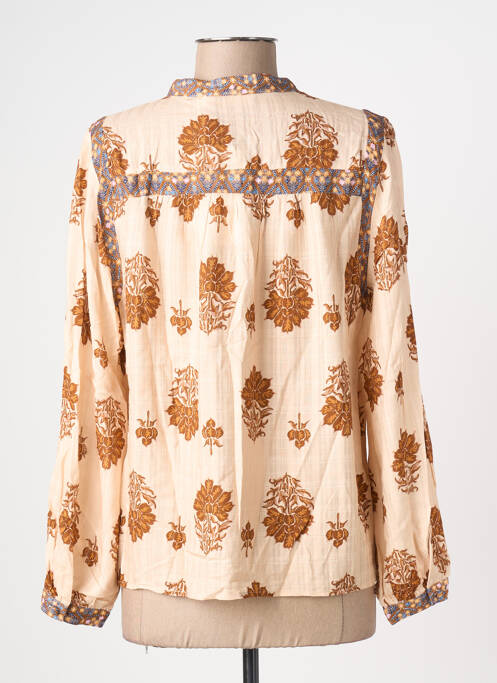 Cămașă imprimeu fantezie mâneci lungi bej LA PETITE ETOILE femme