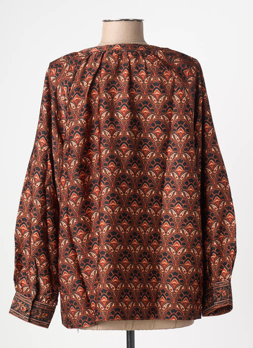 Cămașă imprimeu fantezie mâneci lungi maro LA PETITE ETOILE femme