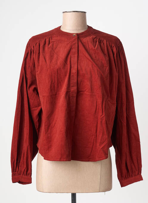 Cămașă croială dreaptă mâneci lungi maro GRACE & MILA femme