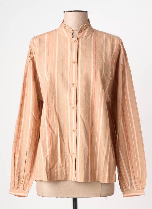 Cămașă croială cambrată mâneci lungi bej LEON & HARPER femme