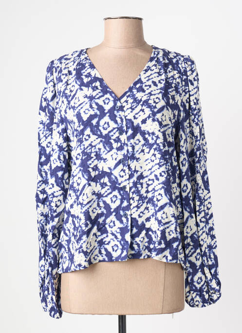 Cămașă imprimeu fantezie mâneci lungi albastru ICHI femme