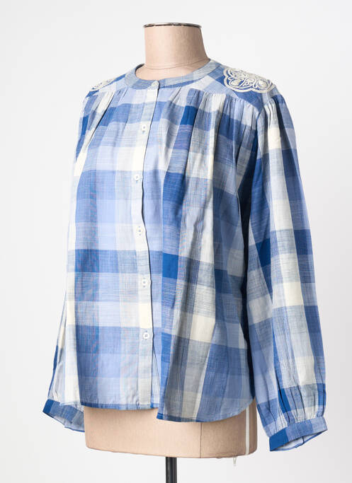 Cămașă imprimeu fantezie mâneci lungi albastru LA PETITE ETOILE femme