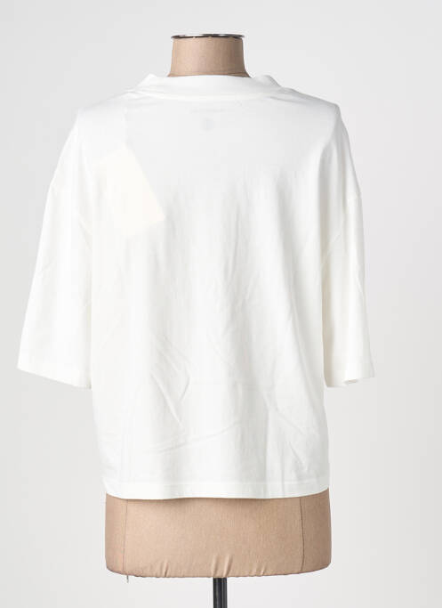 Tricou croială dreaptă mâneci scurte alb THINKING MU femme