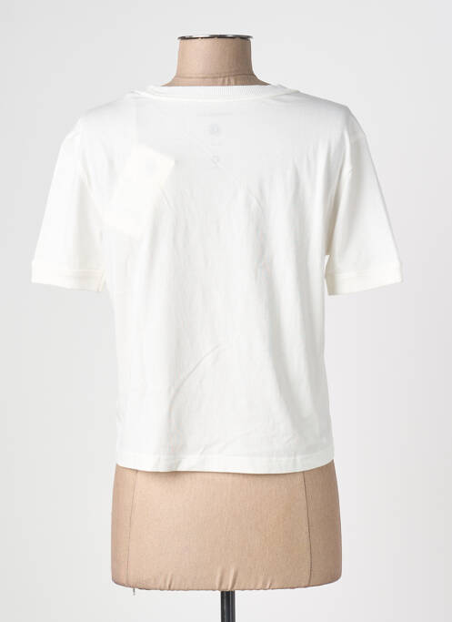 Tricou croială dreaptă mâneci scurte alb THINKING MU femme