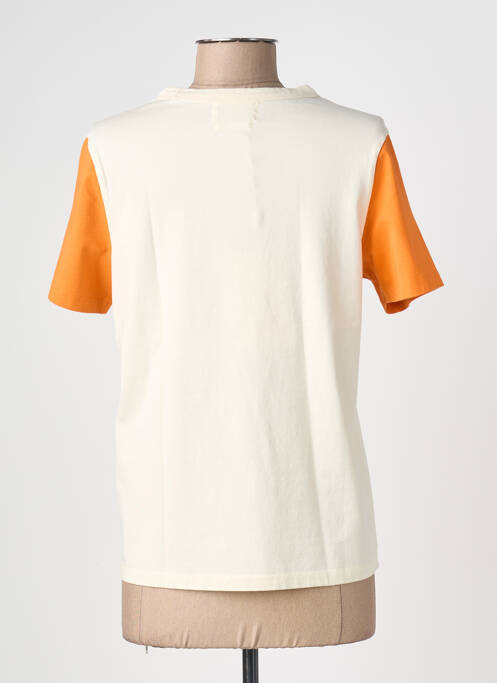 Tricou croială dreaptă mâneci scurte bej GRAINE femme