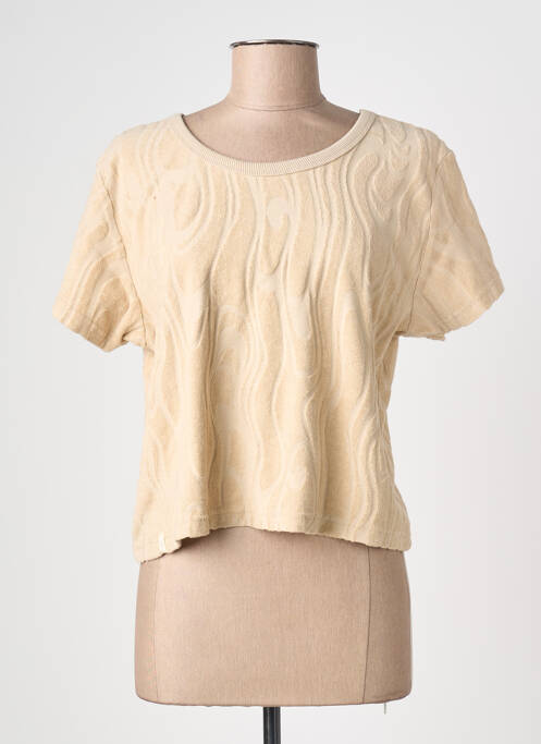 Top mâneci scurte mâneci scurte bej GRAINE femme