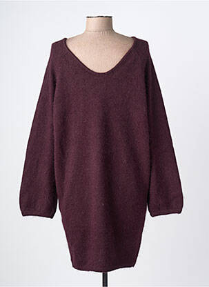 Rochie pulover croială dreaptă mâneci lungi violet KARMA KOMA femeie