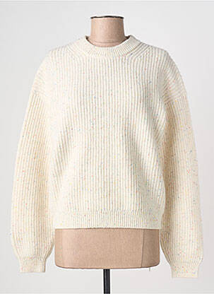 Pulover croială dreaptă mâneci lungi bej THINKING MU femeie