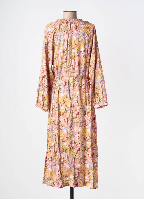 Rochie midi imprimeu floral mâneci lungi roz LA PETITE ETOILE femme