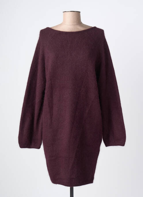 Rochie pulover guler rotund mâneci lungi violet KARMA KOMA femme