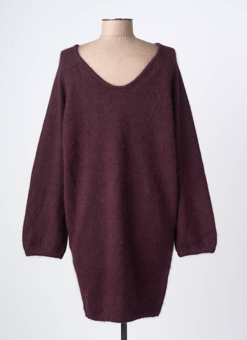 Rochie pulover guler rotund mâneci lungi violet KARMA KOMA femme