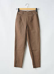 Pantalon chino buzunare talie înaltă maro OBJECT femme