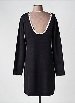 Rochie pulover elasticitate mâneci lungi negru ICHI femeie