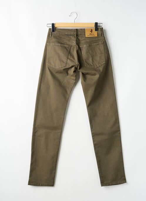 Pantalon slim țesătură poplin mărime normală verde MCS homme