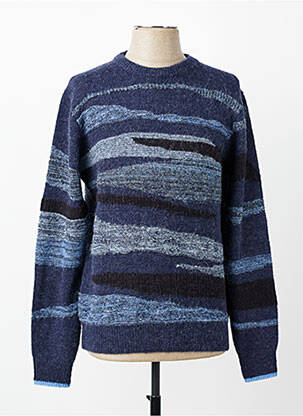 Pulover guler rotund mâneci lungi albastru SCOTCH & SODA homme