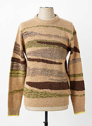 Pulover guler rotund mâneci lungi bej SCOTCH & SODA homme
