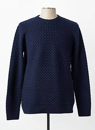 Pulover guler rotund mâneci lungi albastru BASK IN THE SUN homme