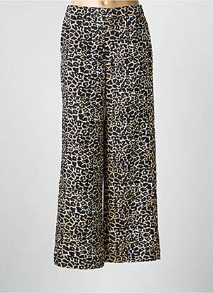 Pantalon larg țesătură poplin talie înaltă negru OBJECT femme