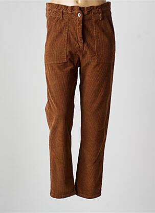 Pantalon slim talie elastică talie înaltă maro MARIE ILE DE RE femme