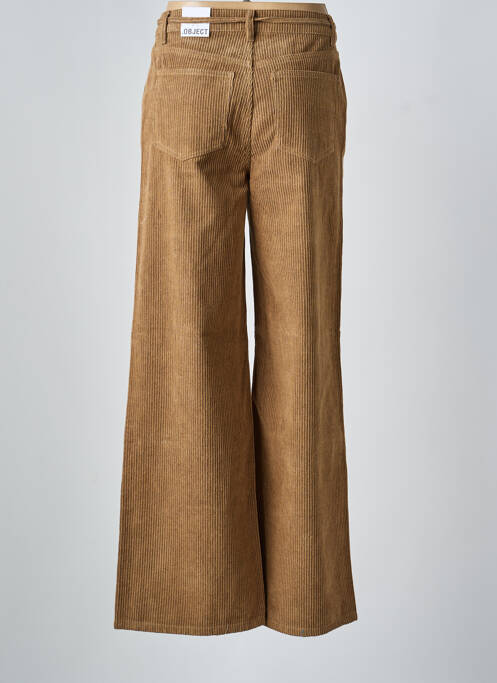 Pantalon evazat elasticitate talie înaltă maro OBJECT femme