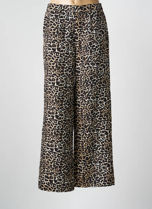 Pantalon larg țesătură poplin talie înaltă negru OBJECT femme