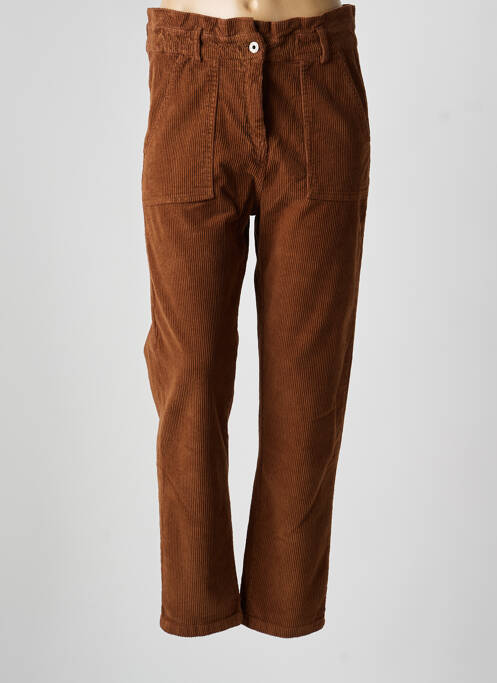 Pantalon slim talie elastică talie înaltă maro MARIE ILE DE RE femme