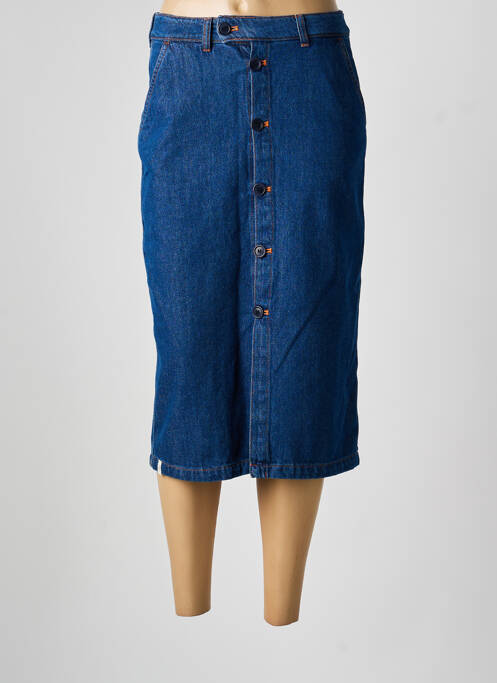 Fustă midi talie înaltă albastru GRAINE femme