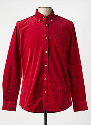 Cămașă cu mâneci lungi croială dreaptă roșu NEW ZEALAND AUCKLAND homme