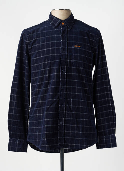 Cămașă cu mâneci lungi imprimeu fantezie albastru NEW ZEALAND AUCKLAND homme