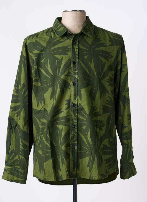 Cămașă cu mâneci lungi imprimeu fantezie verde BASK IN THE SUN homme