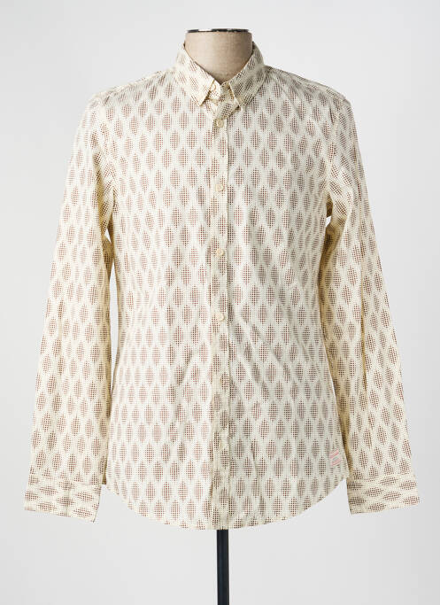 Cămașă cu mâneci lungi imprimeu fantezie bej SCOTCH & SODA homme