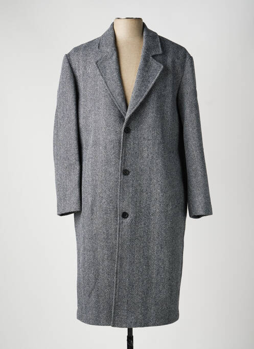 Palton lung buzunare fără glugă gri SELECTED homme