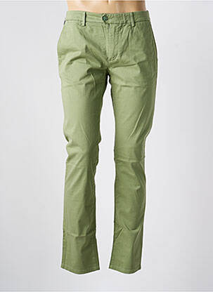 Pantalon chino țesătură poplin mărime normală verde TELERIA ZED bărbat
