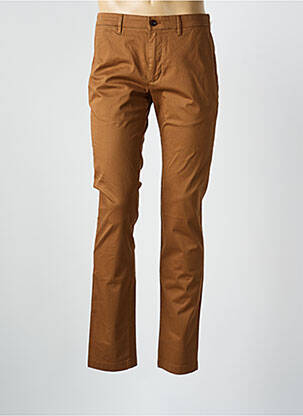 Pantalon chino țesătură poplin mărime normală maro TOMMY HILFIGER bărbat