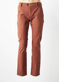 Pantalon chino elasticitate mărime normală maro TELERIA ZED homme