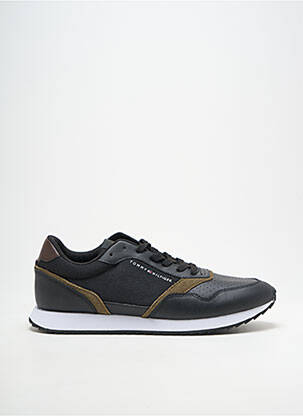Adidași țesătură satinată vârf rotund negru TOMMY HILFIGER bărbat