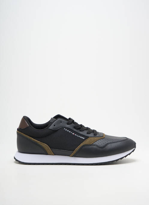 Adidași țesătură satinată vârf rotund negru TOMMY HILFIGER homme