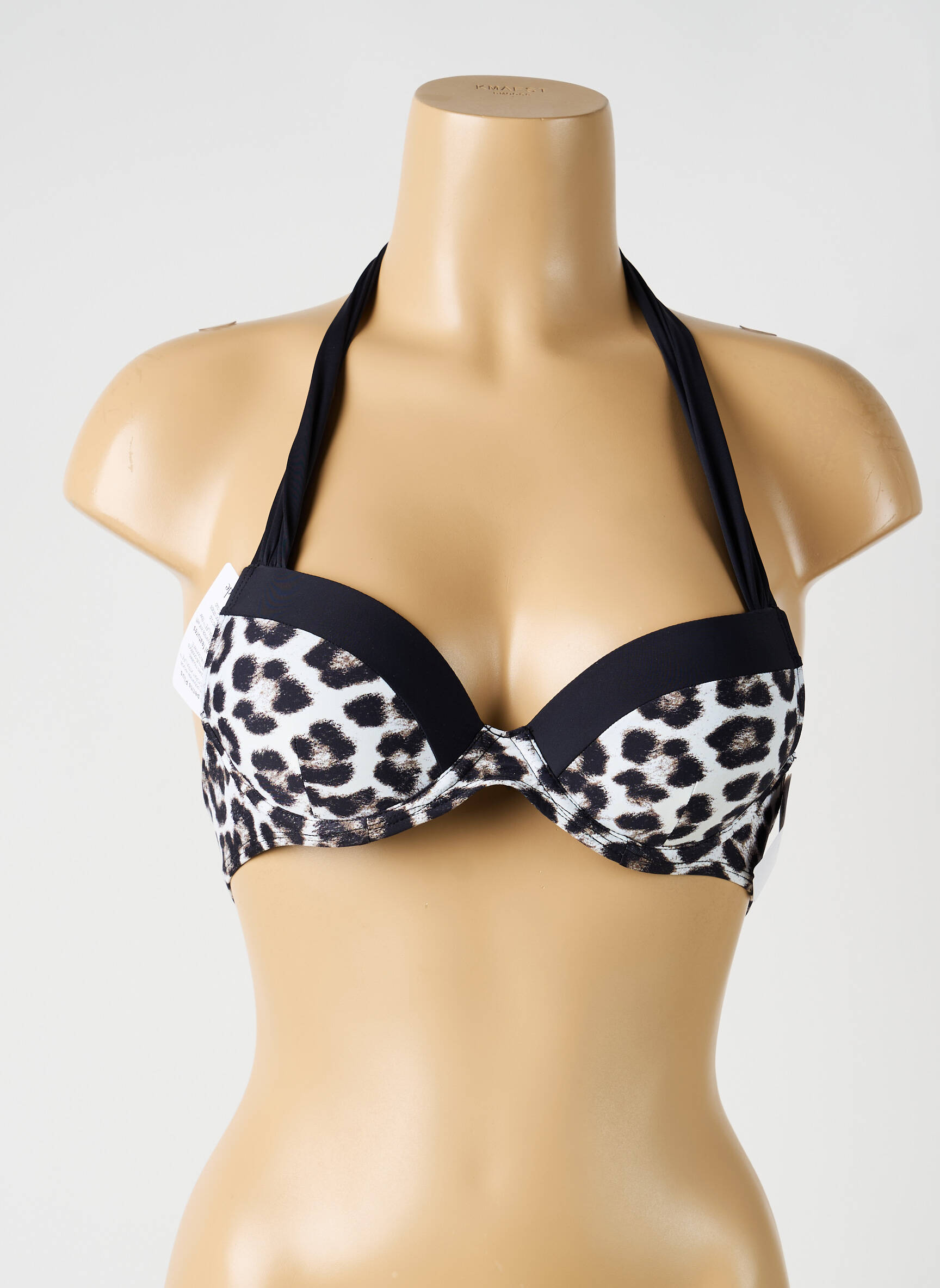 Sutien de costum de baie elasticitate top sutien push-up negru AUBADE femeie