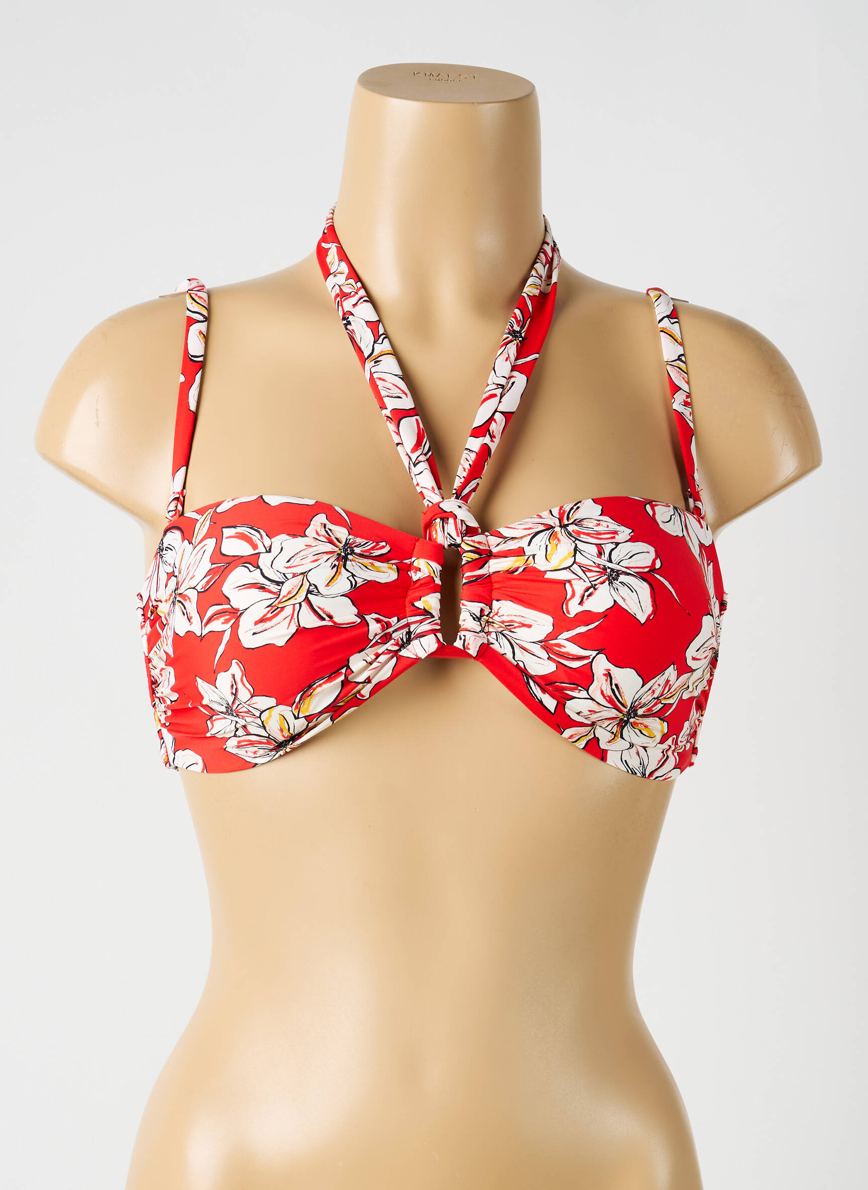 Sutien de costum de baie elasticitate top sutien modelat roșu AUBADE femeie
