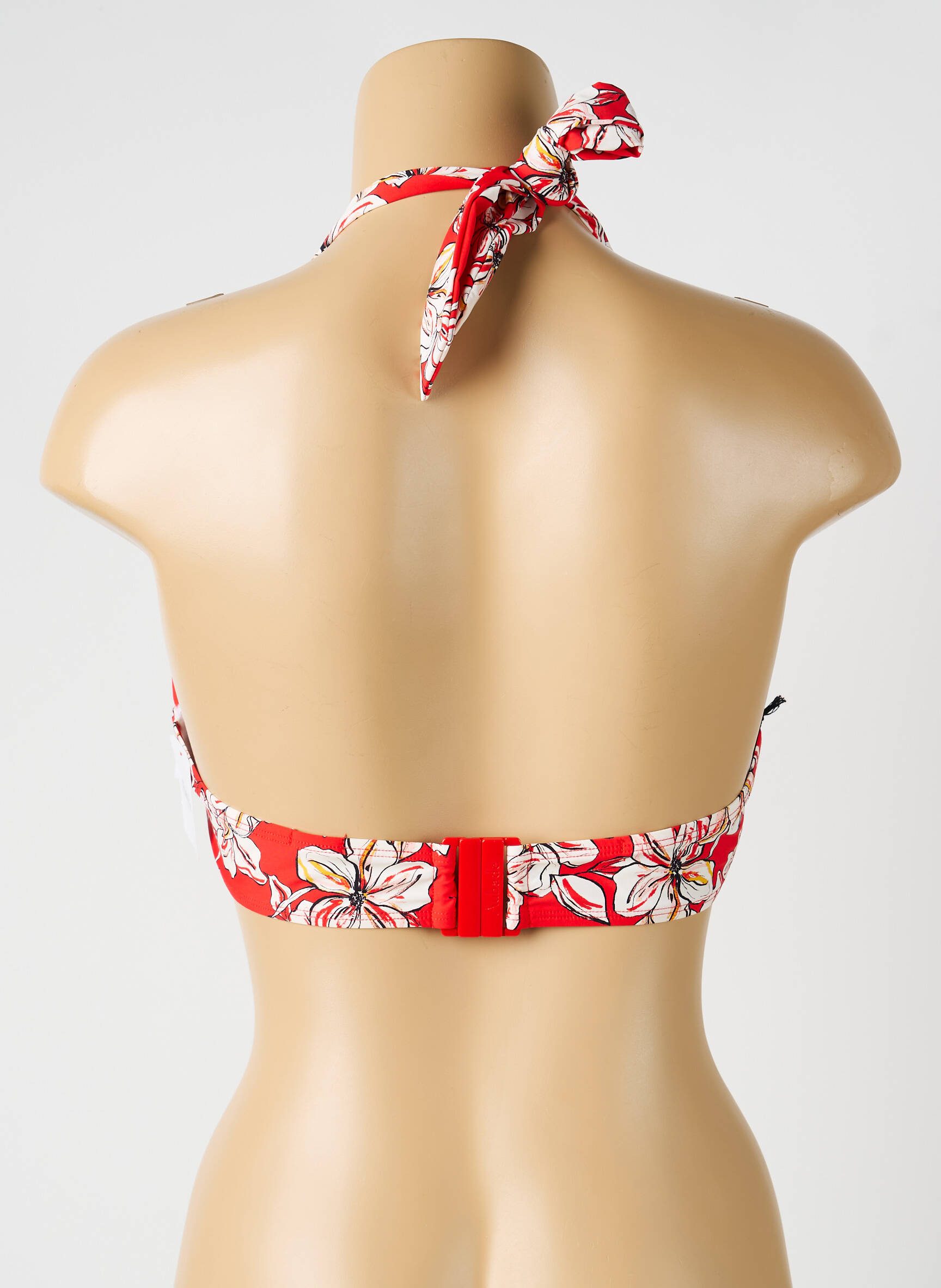 Sutien de costum de baie elasticitate top sutien push-up roșu AUBADE femeie