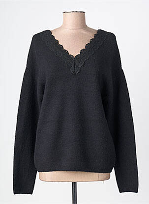 Pulover elasticitate mâneci lungi negru ESPRIT DE LA MER femme