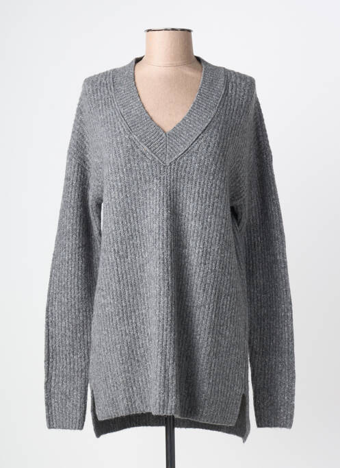 Pulover țesătură melanj mâneci lungi gri CECIL femme