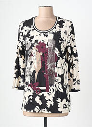Tricou mâneci 3/4 mâneci 3/4 negru BETTY BARCLAY femme