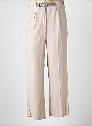 Pantalon drept țesătură poplin talie înaltă bej BETTY BARCLAY femme