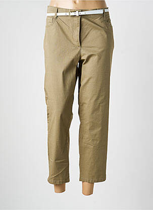 Pantalon 7/8 țesătură poplin mărime normală verde BETTY BARCLAY femme