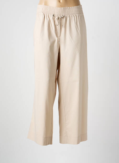 Pantalon larg țesătură poplin mărime normală bej 99.90 femme