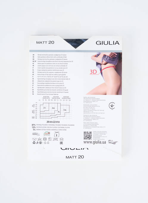 Colanți elasticitate negru GIULIA femme