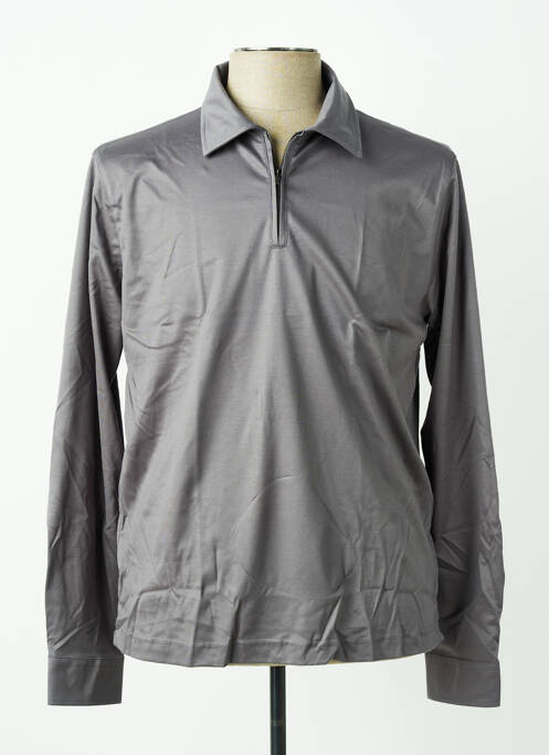 Polo mâneci lungi mâneci lungi gri DESOTO homme