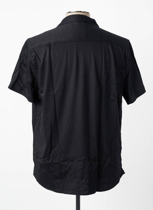Cămașă cu mâneci scurte guler tip costum negru DESOTO homme